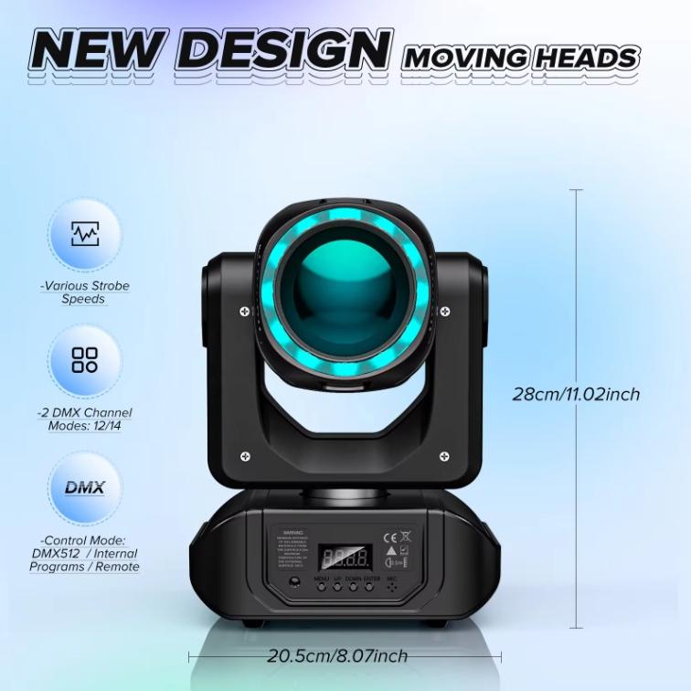 120W Luzes de Palco Gobo 8 Cores Efeito Iluminação Para Casamento Discoteca Dj Festa Ktv Bar Com Controle Remoto Lâmpada de Cabeça Móvel