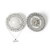 Luxury Hollow Out Pearl Rhinestone Metal Buttons 2Pcs for DIY Sewing Suit Dress Bag Decor Accessory
