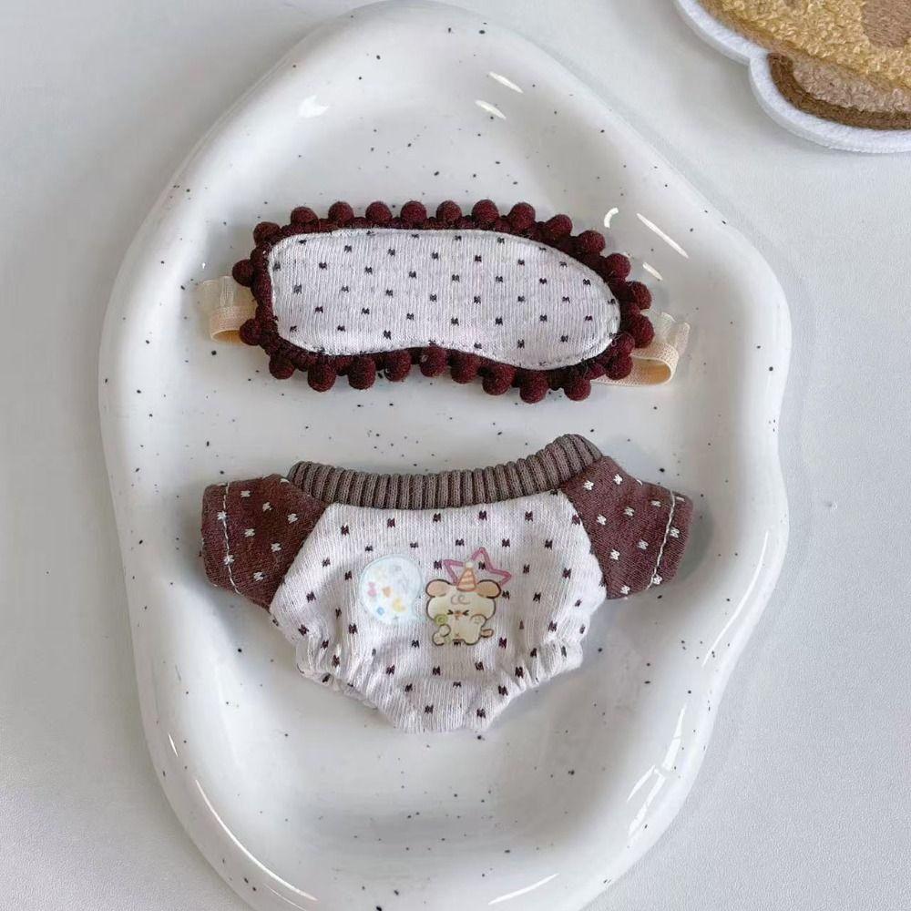 Peaked Cap 20cm Cotton Doll Clothes Cartoon T-shirt Plush Doll Clothes  Children's Gift