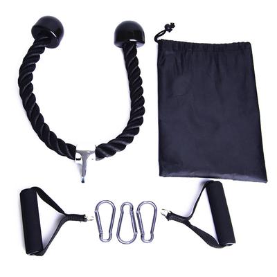 Set di accessori per macchine con cavi da palestra, corda per trazioni per tricipiti con fasce di resistenza, maniglia e moschettone, attrezzatura per il fitness