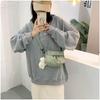 Trendy Fashionable Letter Crossbody Bag Canvas Simple Shoulder Bag Square Mobile Phone Bag Women's Fashion