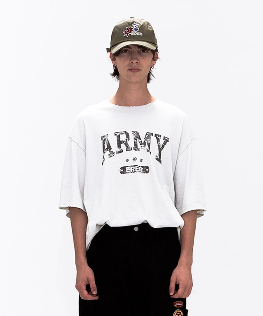 ERER [Un] Army Graffiti T-Shirt Beige