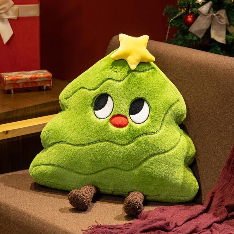 Internet Celebrity Christmas Tree Doll Pillow Blanket 2-in-1 Plush Toy Sleeping Doll Doll Christmas Holiday Gift Female