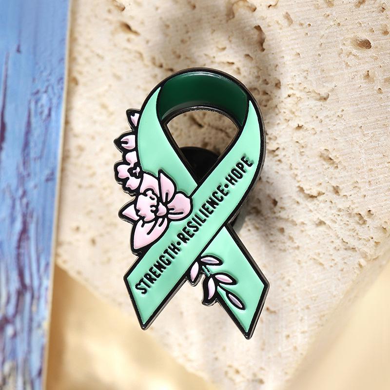 International AIDS Awareness Brooch: Strength, Resilience, Hope Enamel Pin for Women