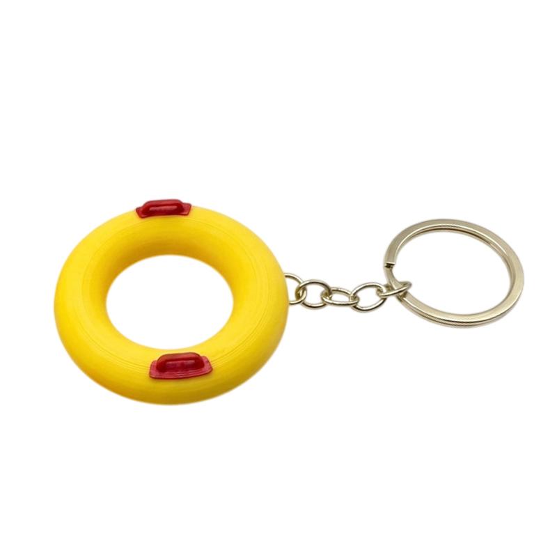 Cute Cartoon Swimming Ring Pendant Keychain Bag Charm Backpack Hanging Car Key Chain Chic Gift