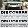 Round Font Letter Emblem Badge Car Styling accessories for DISCOVERY 4 Hood Rear Trunk Logo Sticker chrome silver Black grey