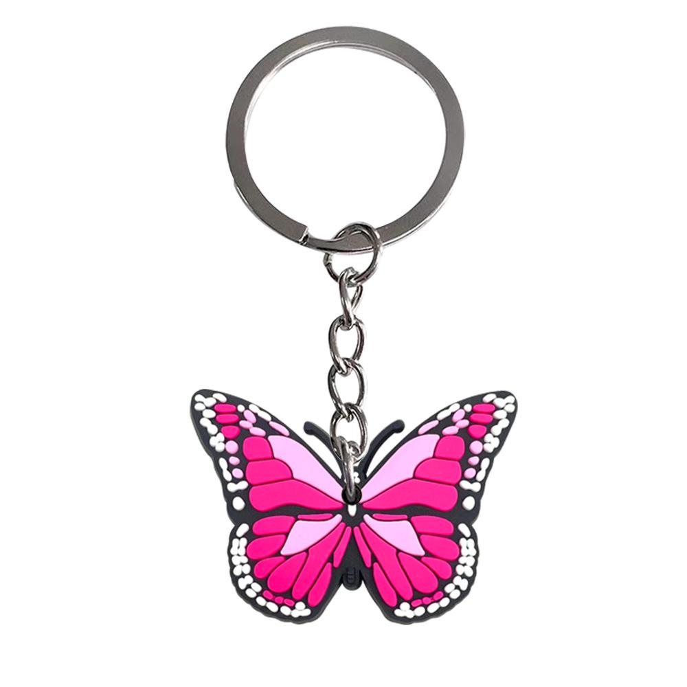 8-delige Vlinder Zacht PVC Rubber Sleutelhanger Set - Afstuderen en Kleine Cadeau Hangers