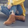 Fashion Comemore Women Ankle Boots Low Platform Short Boot Lace-Up Ladies Black Shoes Winter Woman 2025 Low Heels Spring Autumn New 42