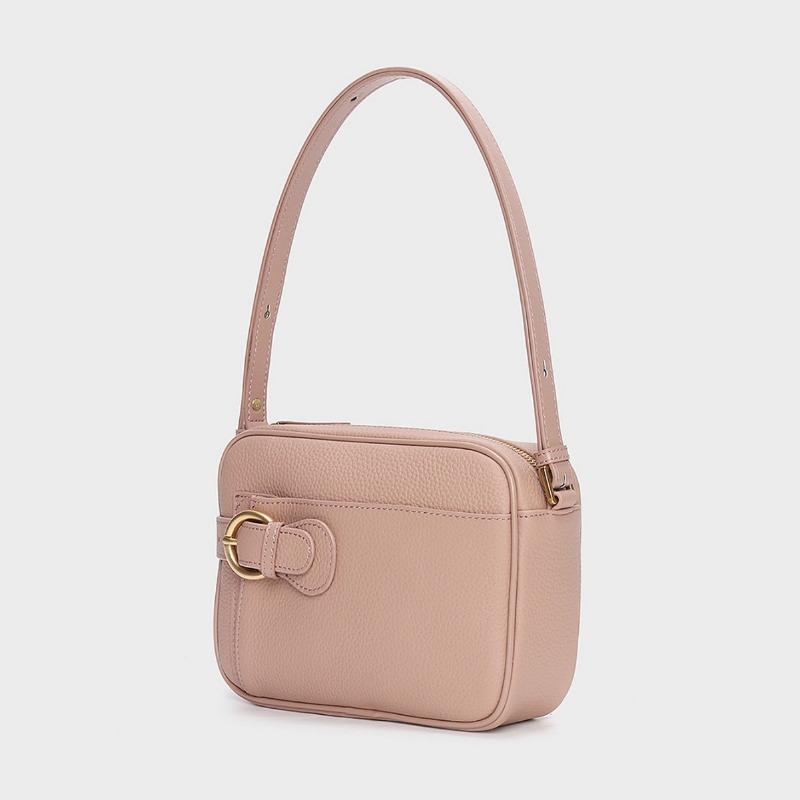 

Commuter Leather Women s Bag with A High-end Feel and A Simple Hand-held Shoulder Bag Яскраво-рожевий