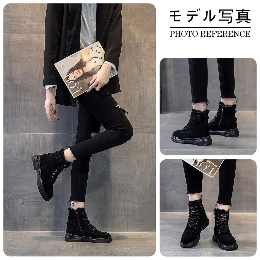 MIDIRO Women's Short Winter Snow Boots with Fleece Lining, Warm, Non-Slip, and Insulated, Perfect for Commuting and School