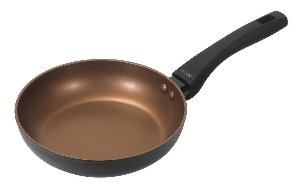 Visions Frying Pan, 20cm, Induction Compatible, Black, Gold Coating, CP-1746