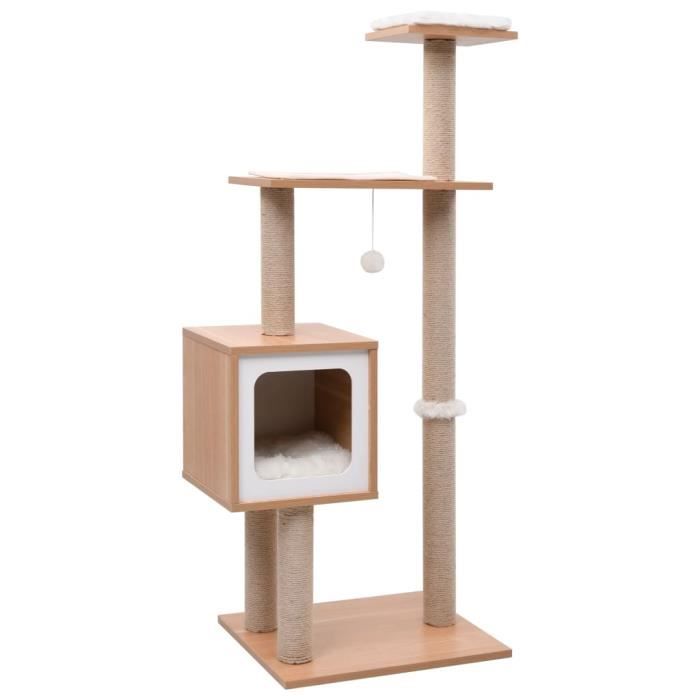 VidaXL Arbre à chat avec tapis à gratter en sisal 123 cm