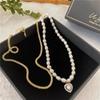 Minimalist Pearl Heart Zircon Pendant Necklace for Women