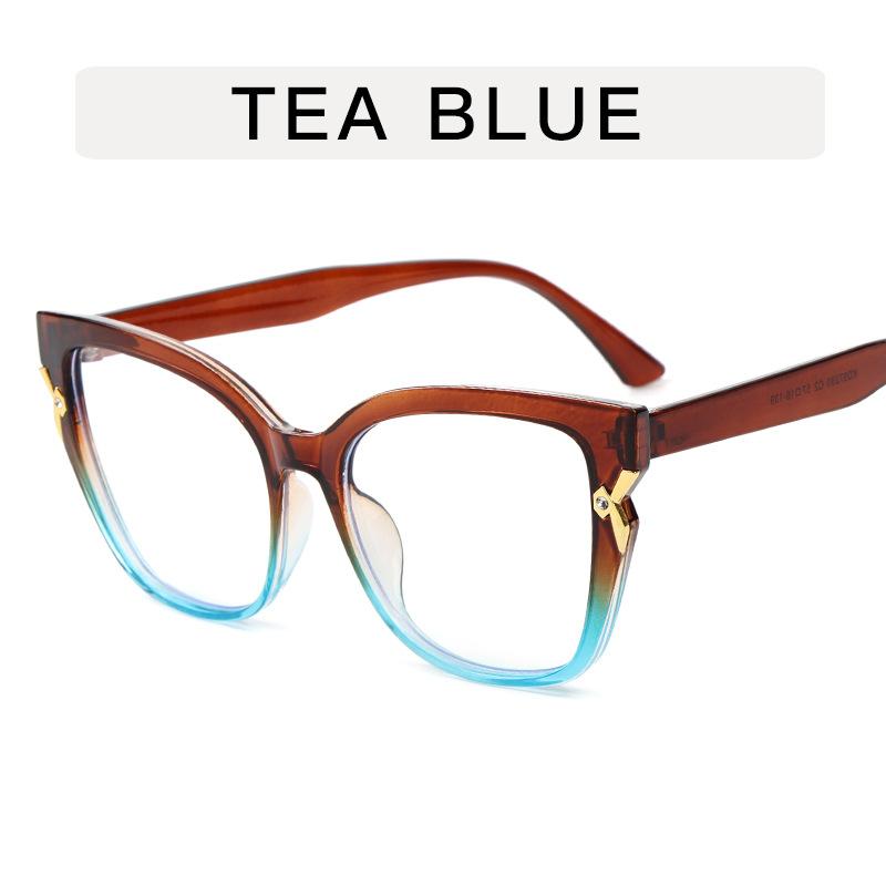New Fashion Outdoor HD Ultra Light Anti Blue Light Eyeglasses Women's Trendy Plain Glasses Retro Daily Street Decorative Eyewear