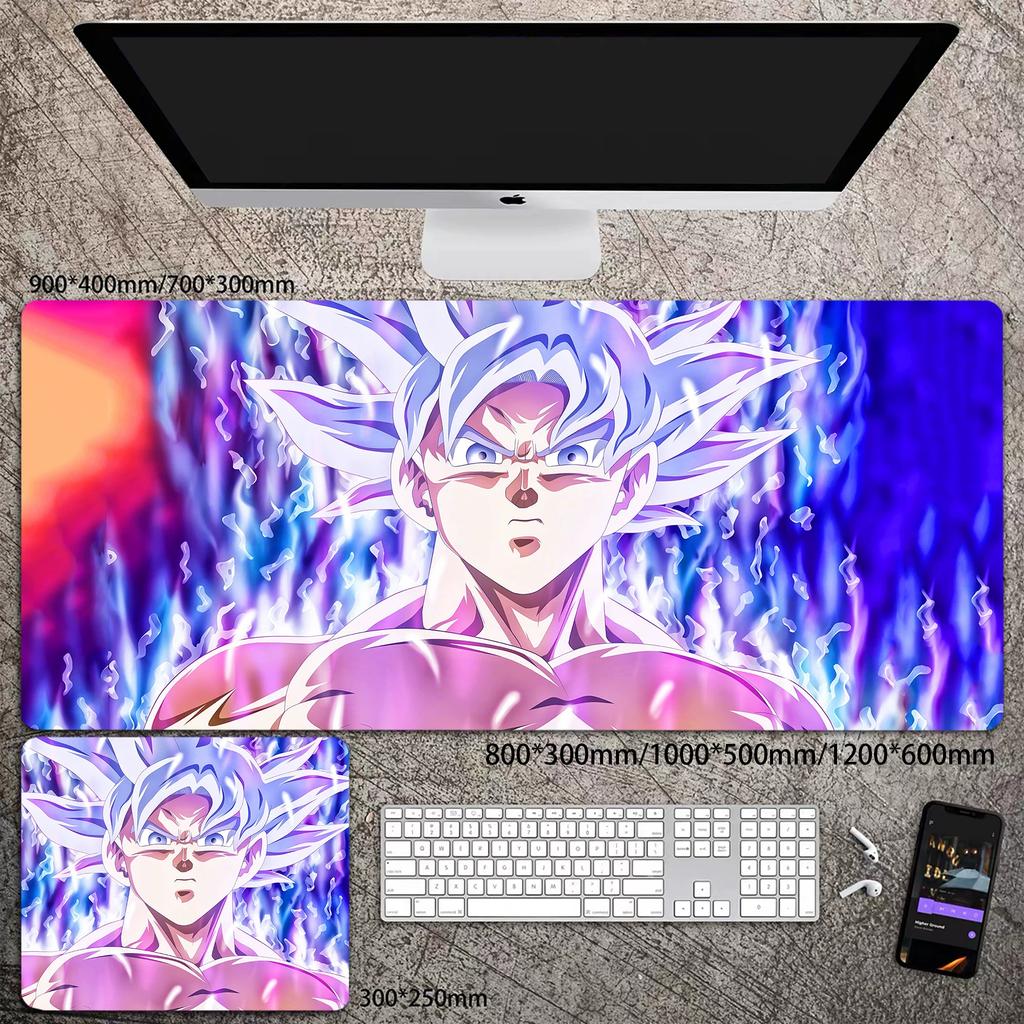 Skórzana podkładka pod mysz do biura Wysoka rozdzielczość Drukowanie Dragon Ball Mata na biurko Uroczy Son Goku Zablokowana krawędź Duży Pogrubiony Mata na biurko komputerowe Podkładka do pisania Klawiatura