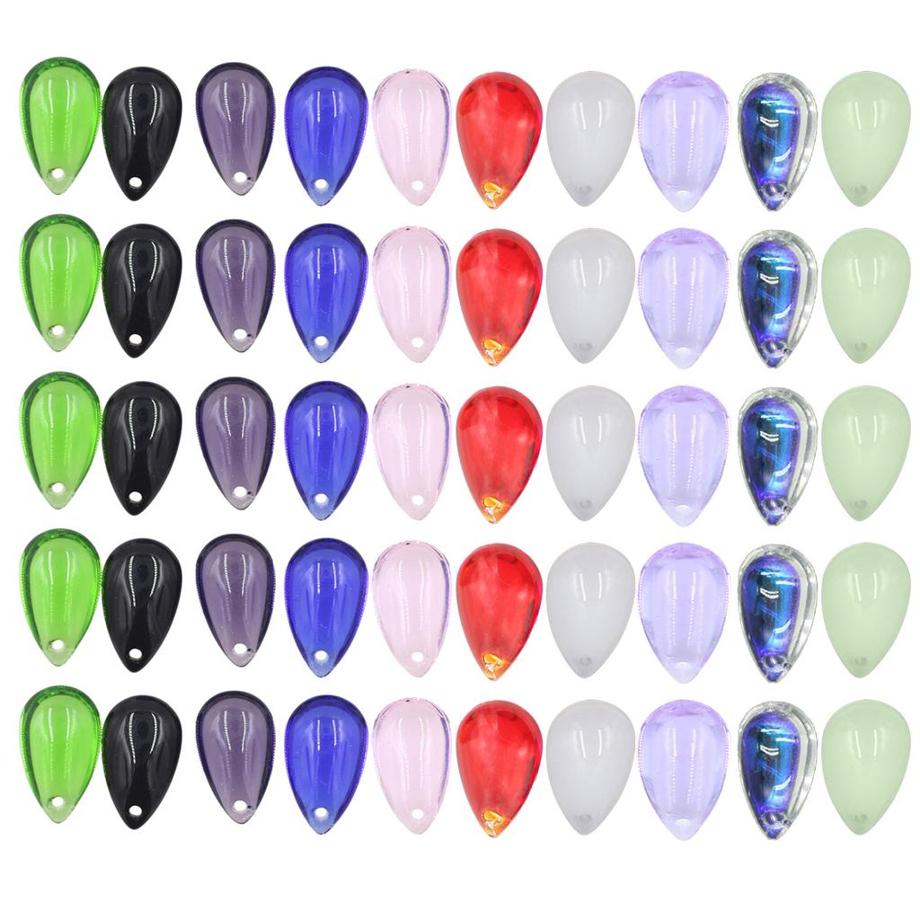 Pack of 100/50 Top Drilled Teardrop Glass Beads Handmade Jewelry Making Material Teardrop Glass Pendants Adornments