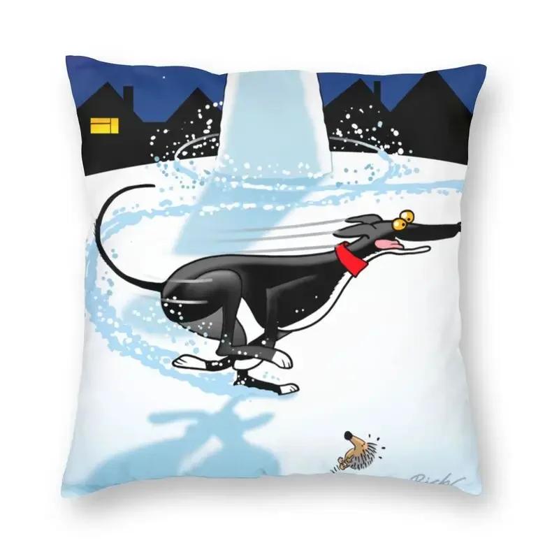 Nordic Style Greyhound Throw Pillow Case Home Decorative Custom Square Whippet Sihthound Dog Cushion Cover 45x45 Pillowcover