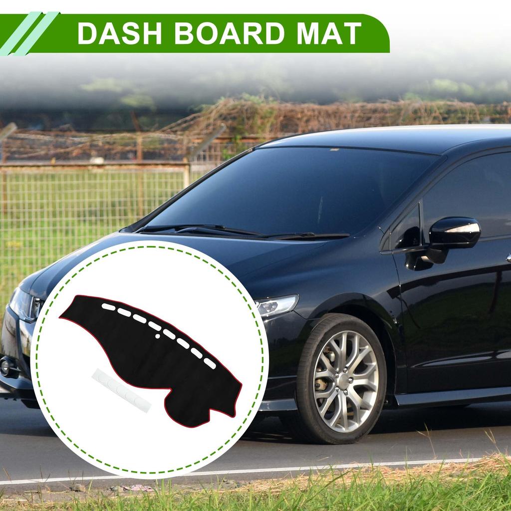 HOPESPANNER Dashboard Mat for Honda Odyssey Dashboard Protective Car Dash Suede Reduces Interior Custom Heat Black with Red Drive Only RB3/RB4