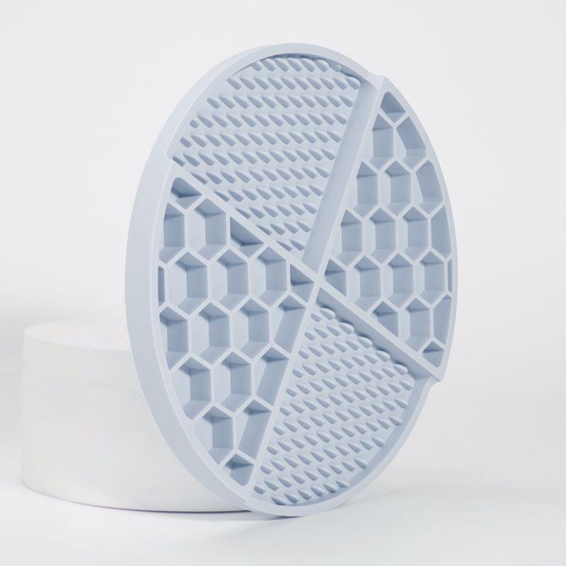 

Коврик для медленного питания для домашних животных, столовые приборы с присосками, тарелка для собак, миска для кошачьего корма, коврик для лизания, еда, препятствующая удушью, принадлежности для ковриков для медленного питания серый