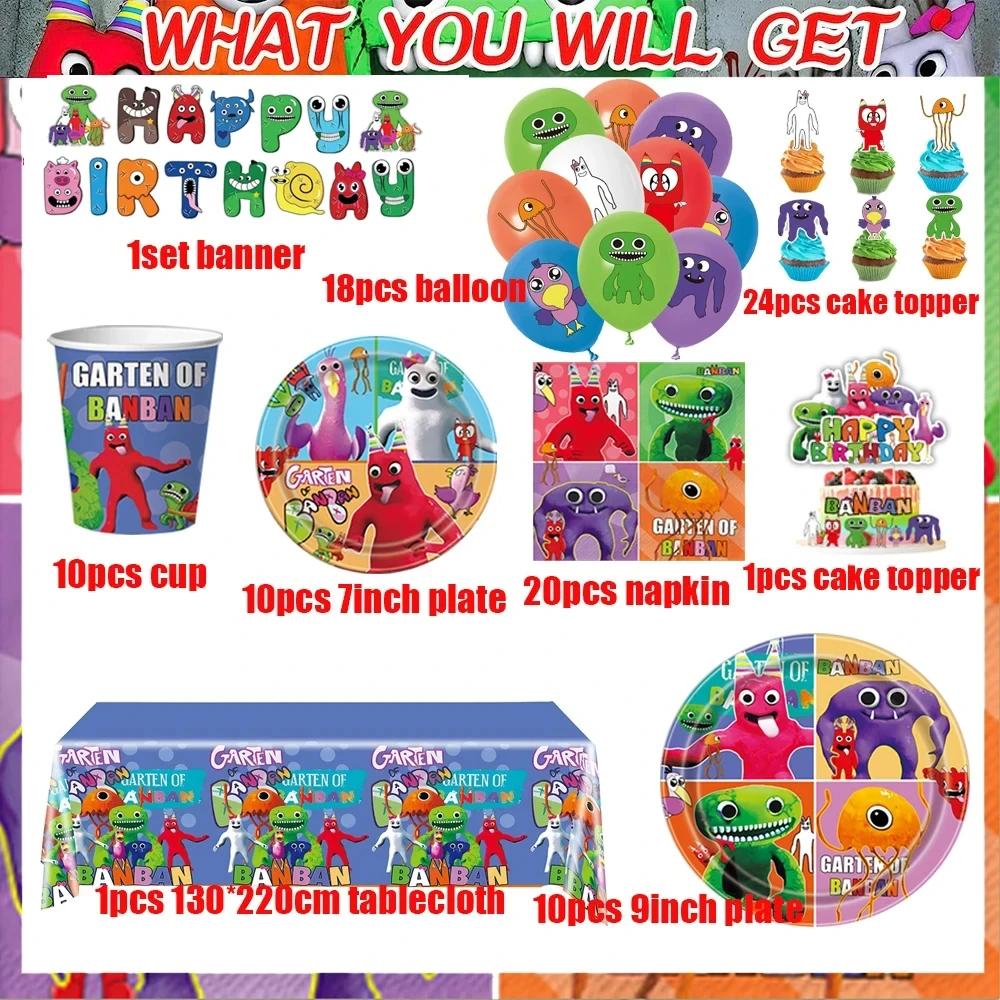 Garten Of Banban Birthday Balloons Party Supplies Gift Bags Plates Cutlery Decorations Child Birthday Party Favors Baby Shower