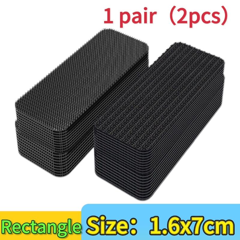 Strong Carpet Fixing Stickers Self-adhesive Touch Fastener Grip Tape Black Pad Double Faced Mat Fixed Patch Home Floor Anti Skid