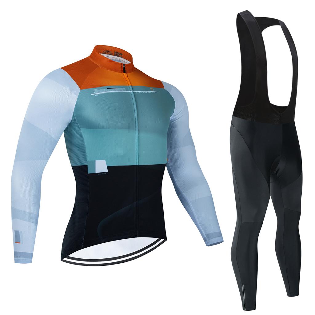 Team Cycling Jersey Set Man Autumn MTB Race Cycling Clothing Long Sleeve Ropa Ciclismo Outdoor Riding Bike Uniform