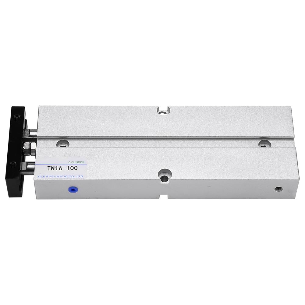1pc 16mm Bore Double rod Double acting Aluminum Alloy Pneumatic Air Cylinder (100mm Stroke)