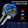 66W Car Super Fast Charger with 4 USB Ports LED Display Real-time Battery Monitoring PD QC3.0 2.4A Car Charger for Phone Tablet