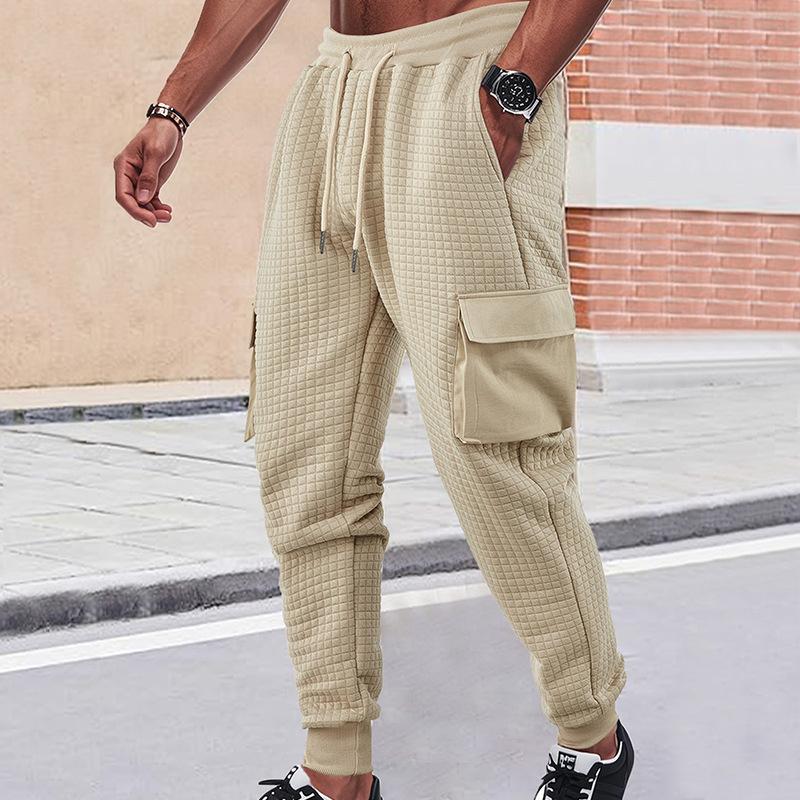 

SHEIN Осень Новые Мужские Спортивные Штаны Европейские и Американские Утепленные Маленький Квадрат Carhart Рабочие Штаны Складчатые M хаки