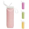 Collapsible Water Bottle Reusable Leak-Proof Silicone Water Cup 600ml Large Capacity Straw Cup Portable Outdoor Sports Kettle