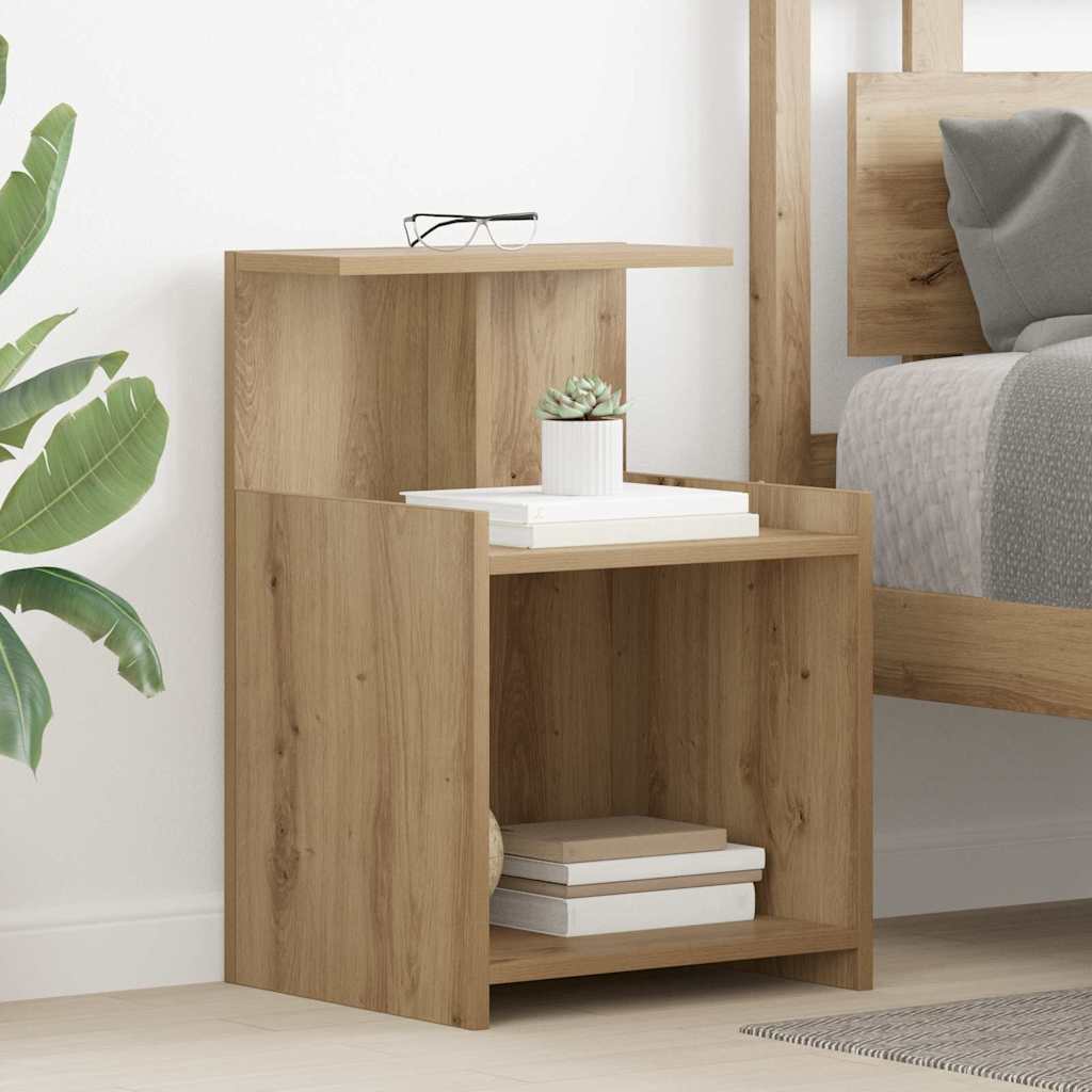 Nightstand 2 Pcs Artisan Oak 40 X 35 X 60 Cm Engineered Wood