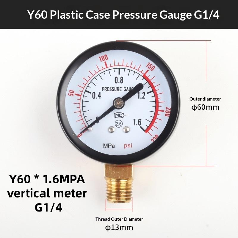 1Pcs Metal 0-25Bar 0-10Bar 0-12Bar Hydraulic Fluid Measuring Instrument Air Compressor Pressure Gauge DIY Accessories