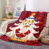 Custom Name Christmas Santa Claus Theme Printed Blanket - Perfect for Couch, Bed, Travel & Outdoor Use | Machine Washable, Cozy & Durable.