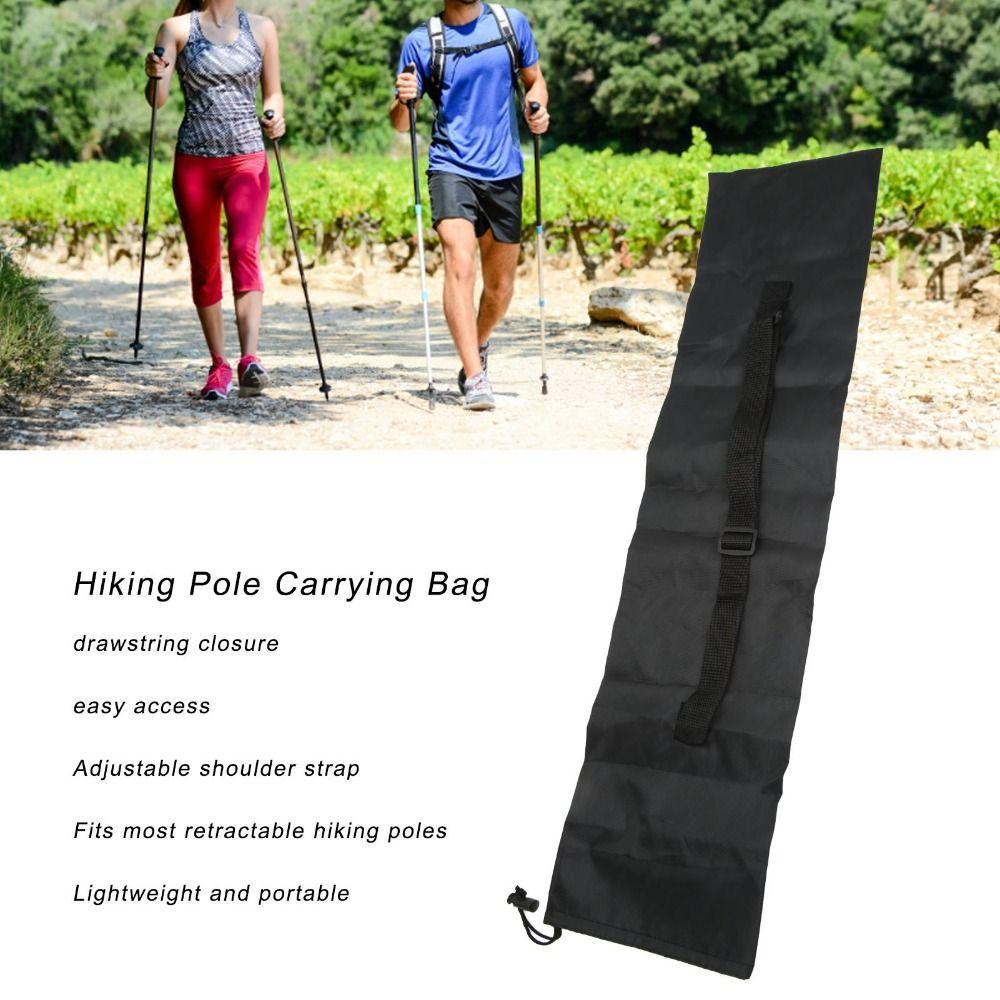 2 Pezzi Borsa per Bastoncini da Trekking in Tessuto Oxford Pieghevole Borsa per Bastoncini da Passeggio Attrezzatura da Trekking