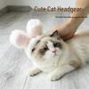 Chapéu de Fantasia de Coelho de Pelúcia para Gato e Cachorro: Chapéu Quente para Pet para Fotos Engraçadas