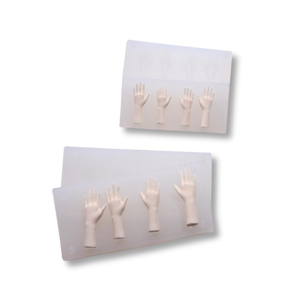 DIY Ultra-Light Polymer Clay Hand Mold: Silicone Palm Mold for Resin, Fondant, and Stone Powder.