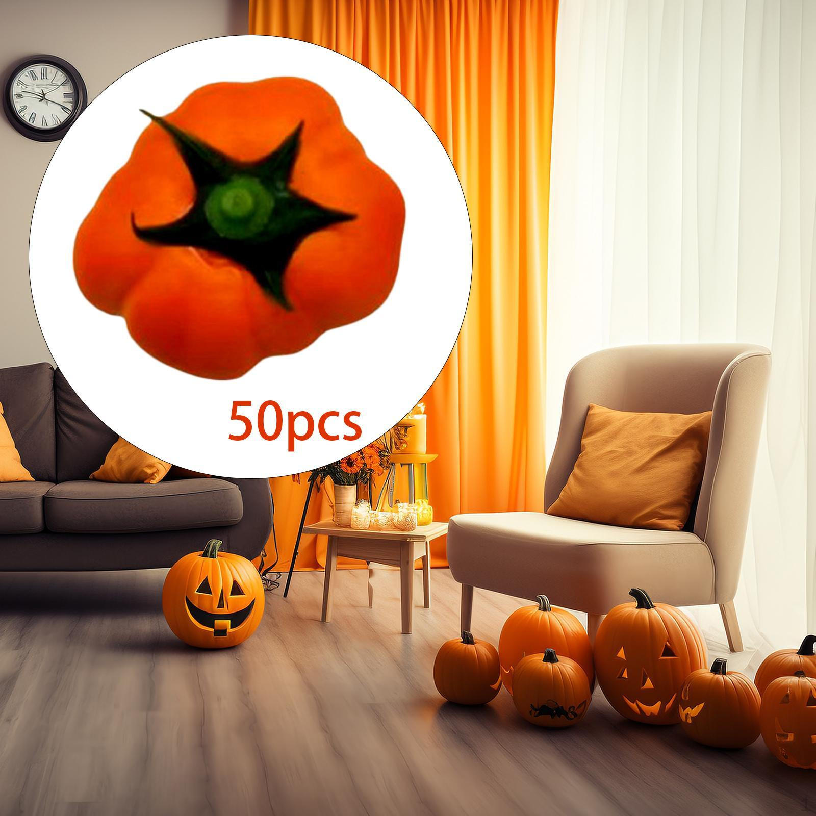 

50 шт. Мини Искусственные Тыквы Искусственные Овощи Украшение на Хэллоуин Маленький Искусственный Пенопласт для 3.8cmx3.4cm