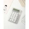 Mini Calculator 8-Digit LCD Display Transparent Portable Calculator for Students