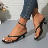 Style Plus Size Low Heel Sandals With Rubber Sole For Summer Casual Wear