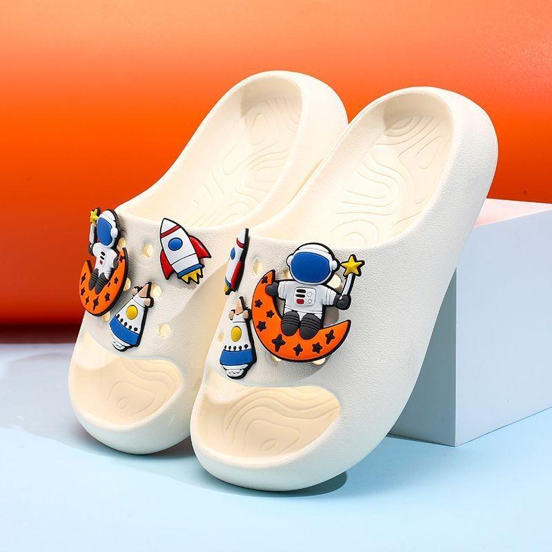 Slippers Casual Summer For Kids Astronaut And Cartoon Designs Soft Eva Breathable Non Slip Footwear