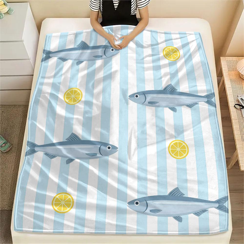 1PC Abstract Shapes Printed Flannel Blanket Suitable For All Seasons for Lunch Break Warmth and Comfort Birthday Gifts Gifts