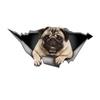 3D Pug Car Sticker - Waterproof, Durable, Creative Decorative Pet Design