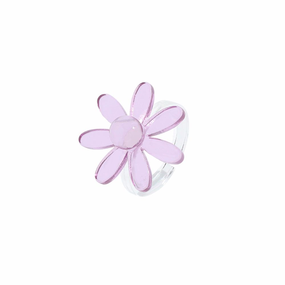 Geometric Flower Irregular Resin Acrylic Ring Open Finger Ring Fashion Accessories Joint Ring фиолетовый