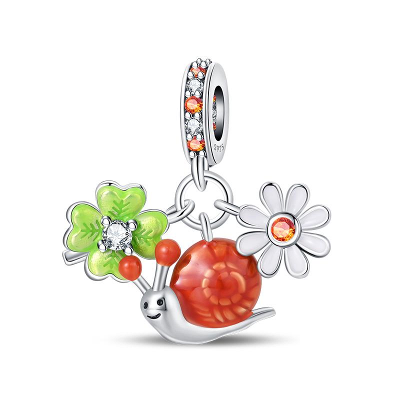 Spring Copper Butterfly Snail Swallow Charms Beads Fit 3Mmoriginal Bracelets Diy Jewelry Birthday Gift