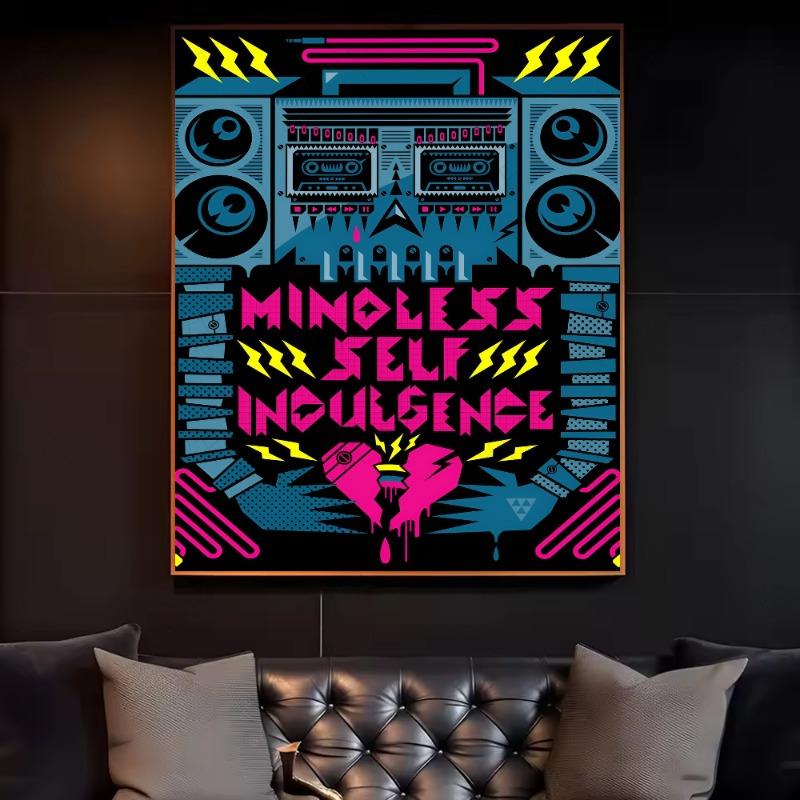 M-Mindless S-Self I-Indulgence Band Poster HD Art Sticky Wall Waterproof Home Living Room Bedroom Bar Aesthetic Decoration