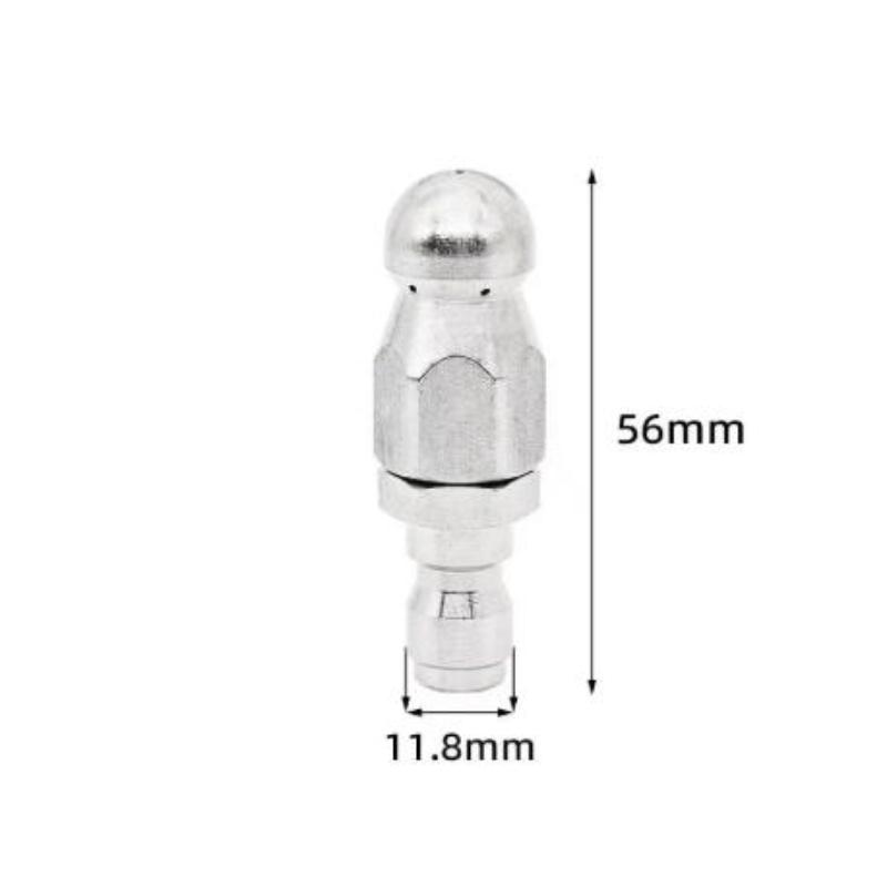 1Pcs Stainless Steel Quick Connect 1/4 Thread Pipeline Cleaning Rotating Spray Head Water Mouse Head Set Nozzle Tools