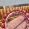 Collectible Jade Brazilian Rose Hui Bracelet Single Ring Beaded Rose Red Natural Crystal Bracelet Women'S Jewelry