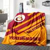 Name Custom Galatasaray Print Flannel Blanket High Quality Warm Comfortable Cover for All Seasons Perfect for Gifts Home Decor