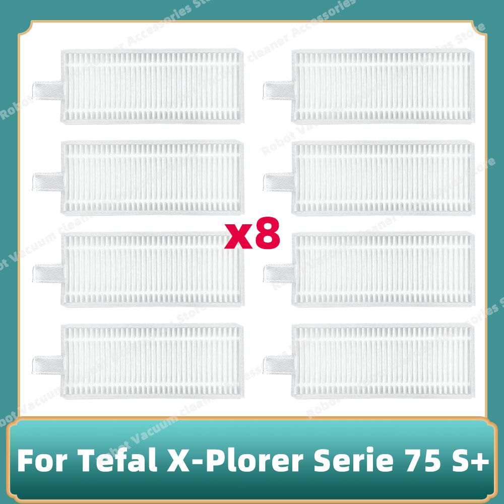 Compatible For Tefal Rowenta X-plorer Serie 75S RR8577WH / 75S+ RG8597W Roller Main Side Brush Hepa Filter Mop Cloth Parts