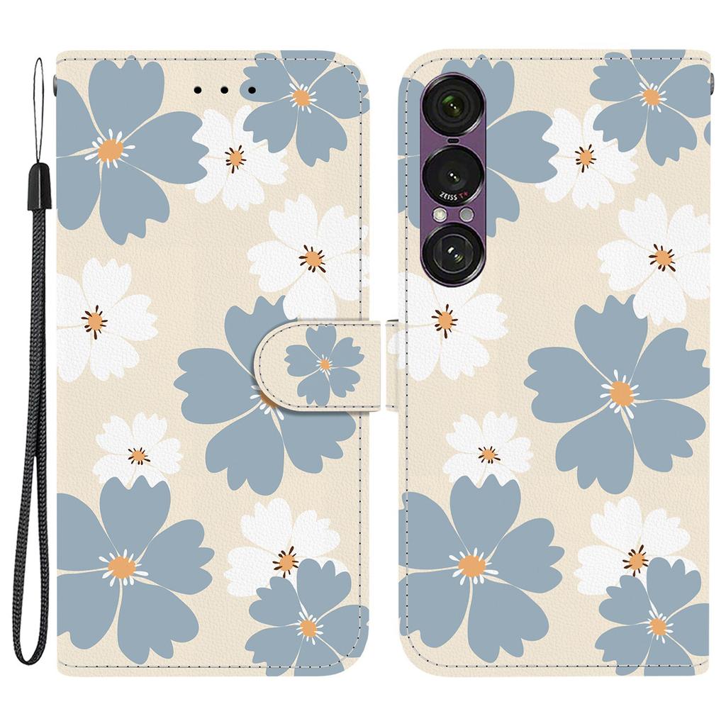 For Sony Xperia 1 VII Wallet Case Pattern Printing Leather Stand Phone Cover with Strap